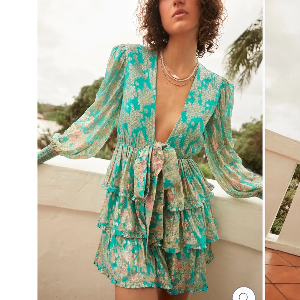 Hermant & Nandita Isha Plunged Short dress - Picture 4 of 7